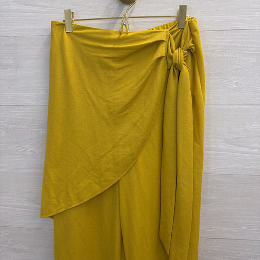 Zara Yellow Layered Wide Leg Pants Medium