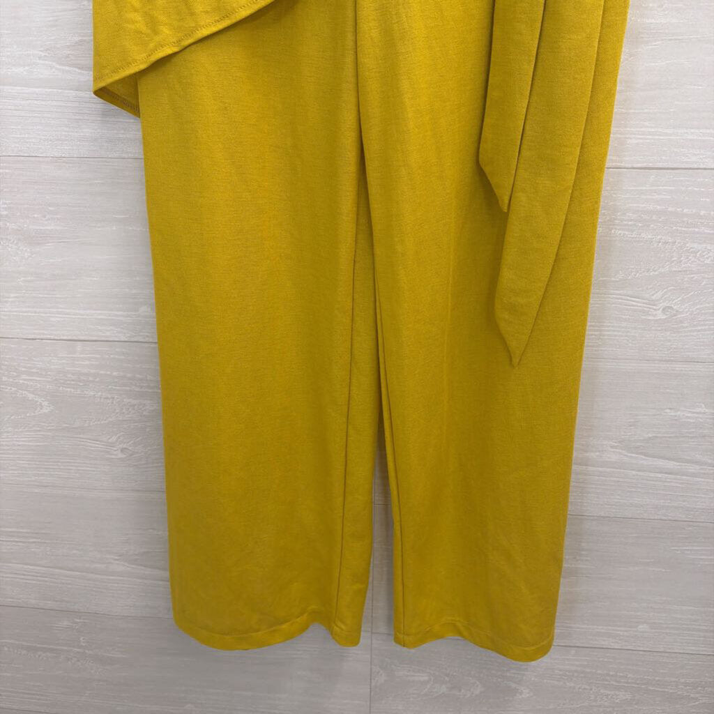 Zara Yellow Layered Wide Leg Pants Medium