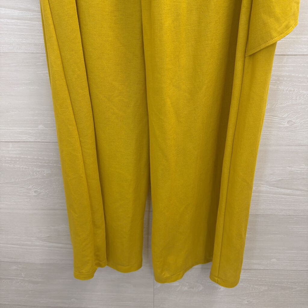 Zara Yellow Layered Wide Leg Pants Medium