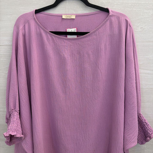 Oddi Purple Long Sleeve Boxy Top Large