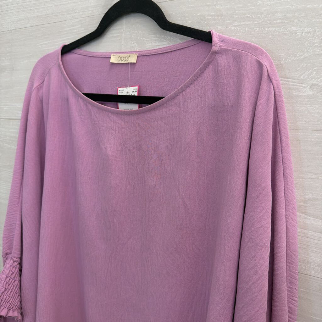 Oddi Purple Long Sleeve Boxy Top Large