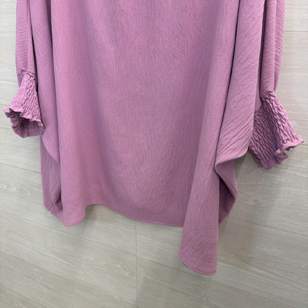 Oddi Purple Long Sleeve Boxy Top Large