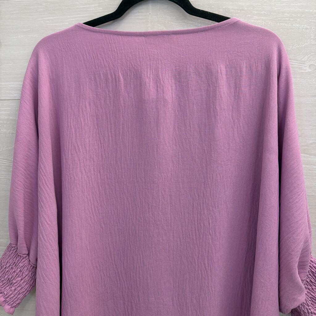 Oddi Purple Long Sleeve Boxy Top Large