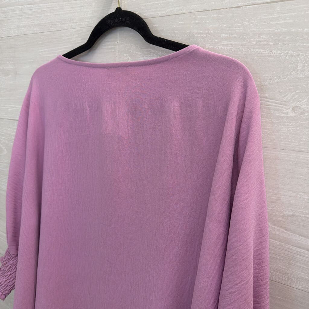 Oddi Purple Long Sleeve Boxy Top Large
