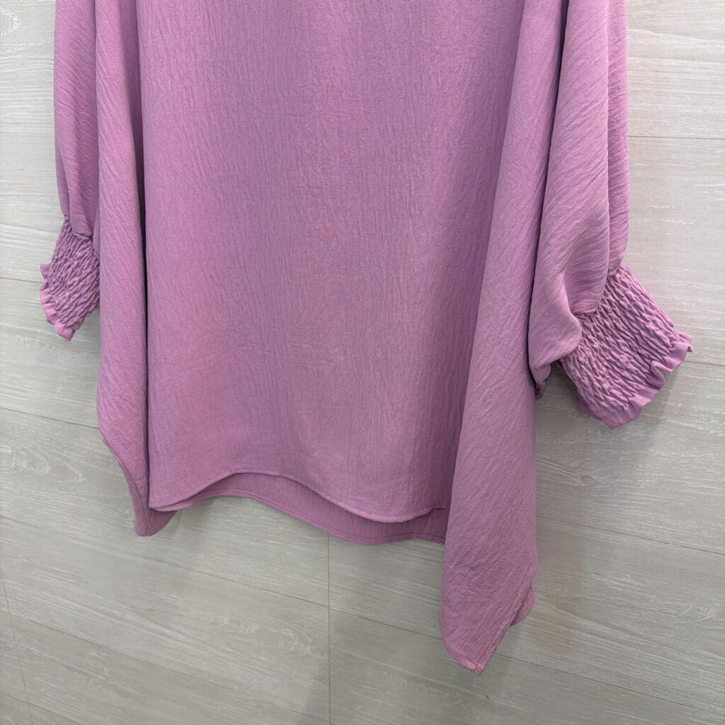 Oddi Purple Long Sleeve Boxy Top Large