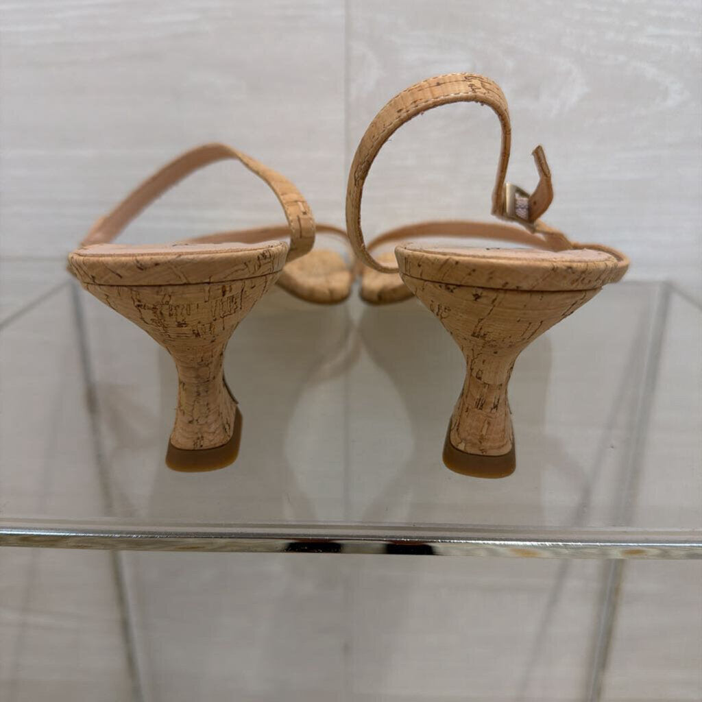 Pedro Anton Cork Strappy Sandal Heels 41