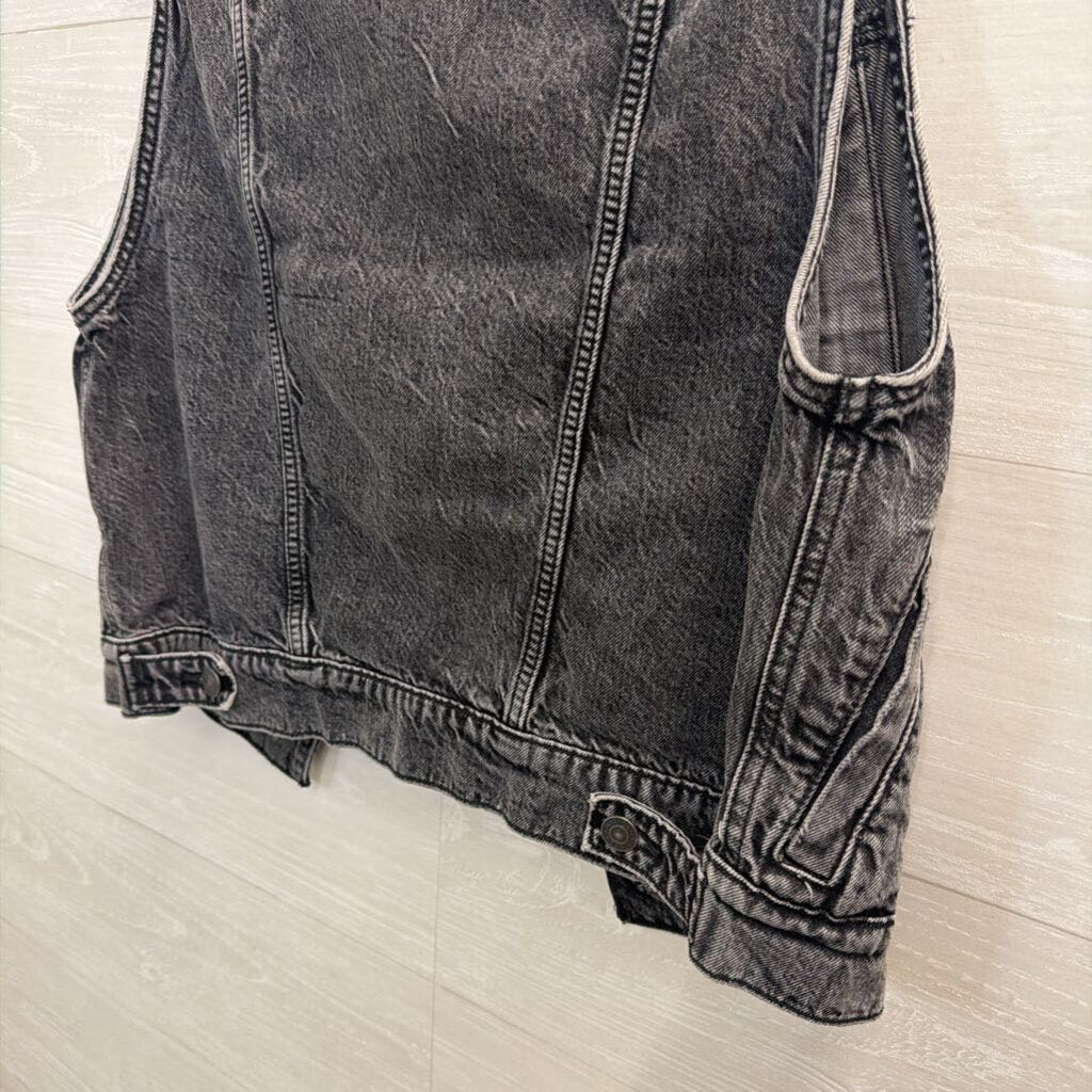 American Eagle Black Denim Vest Top Small