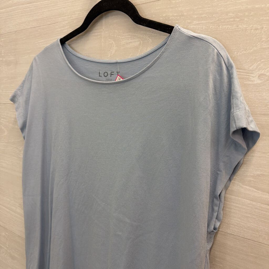 Loft Blue Short Sleeve Top Medium