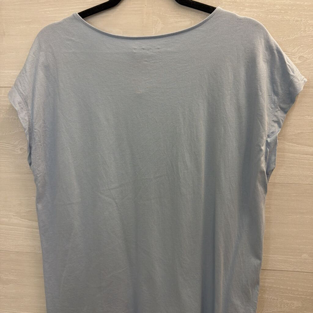 Loft Blue Short Sleeve Top Medium