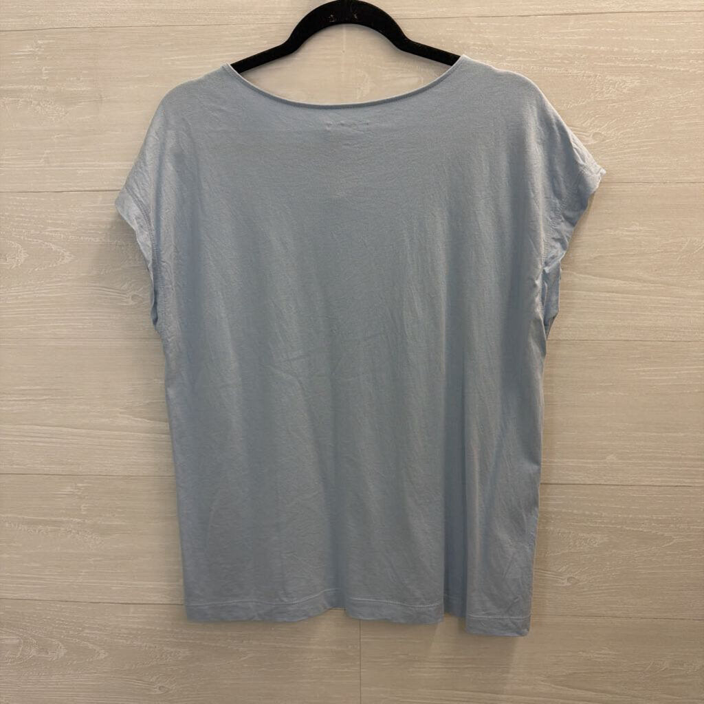 Loft Blue Short Sleeve Top Medium