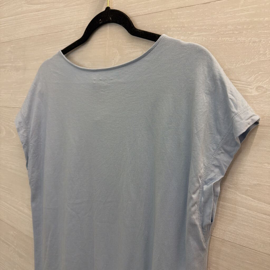 Loft Blue Short Sleeve Top Medium