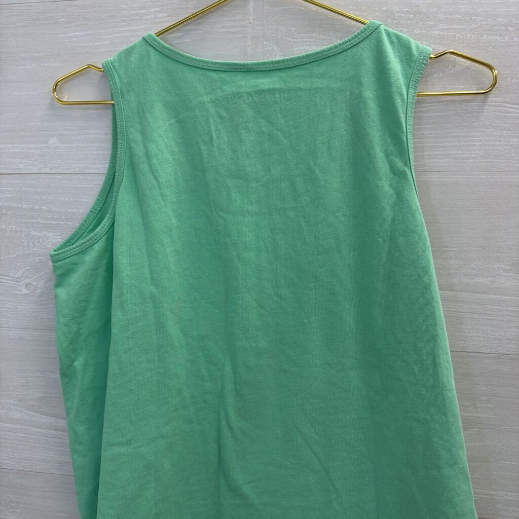 Life Is Good Green Tree Graphic Tank Top Large