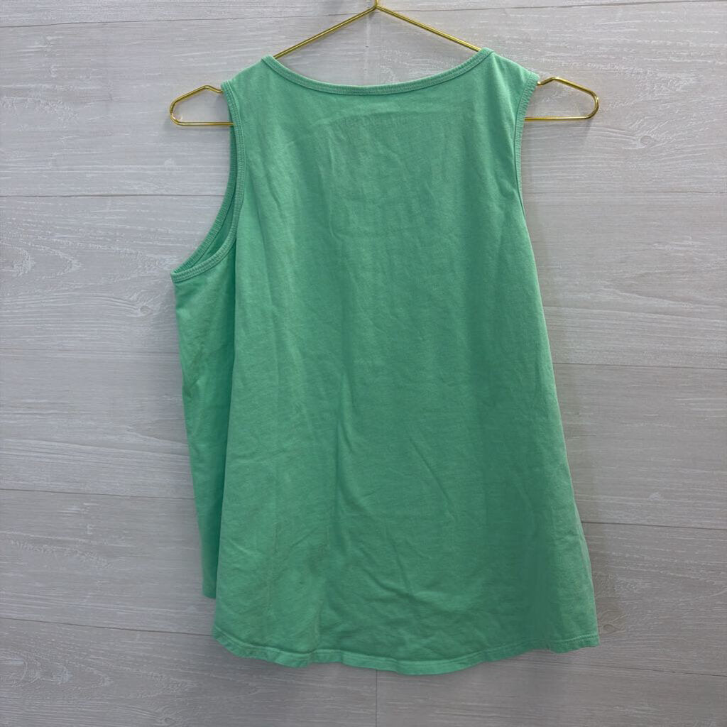 Life Is Good Green Tree Graphic Tank Top Large