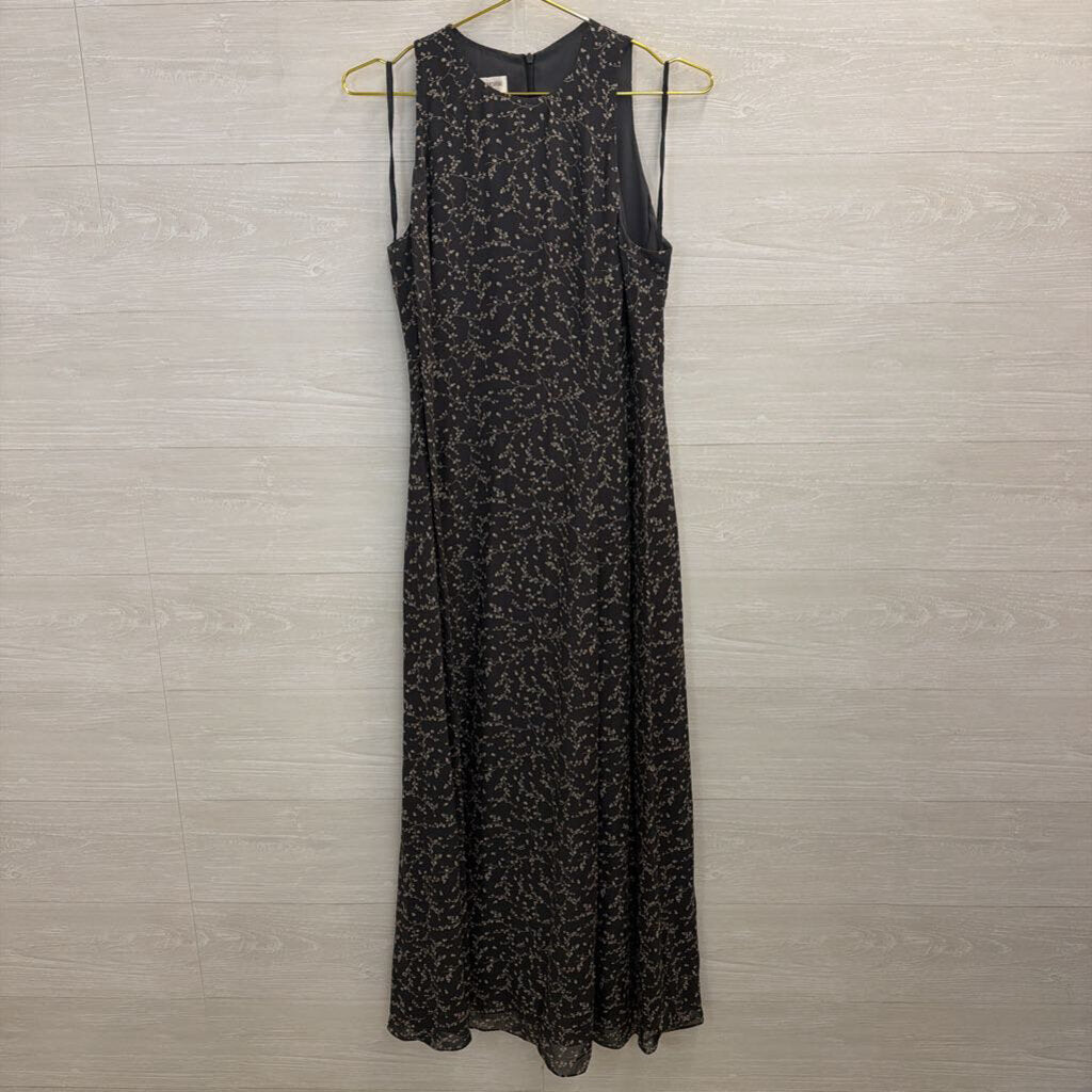 Jones New York Grey Print Sleeveless Maxi Dress 8