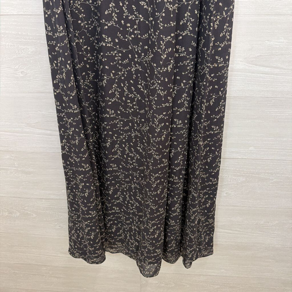 Jones New York Grey Print Sleeveless Maxi Dress 8