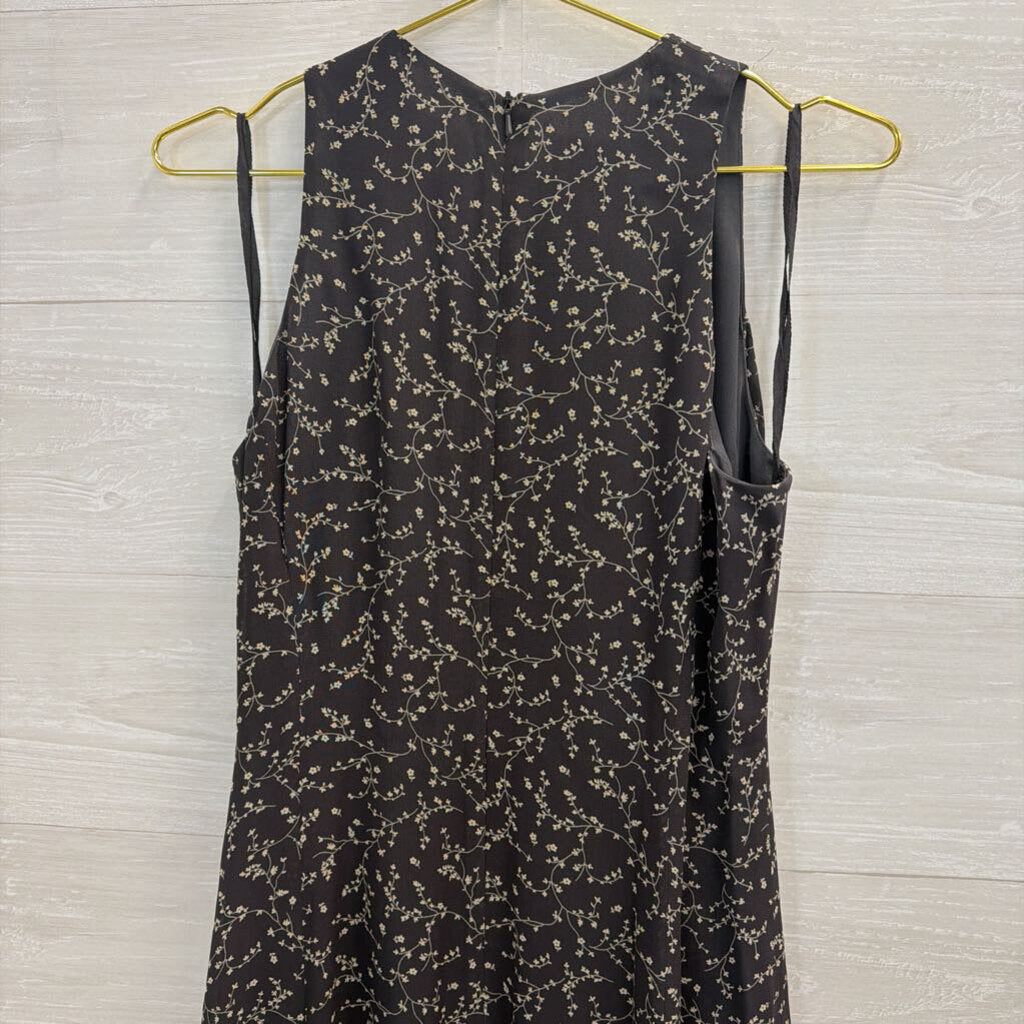Jones New York Grey Print Sleeveless Maxi Dress 8