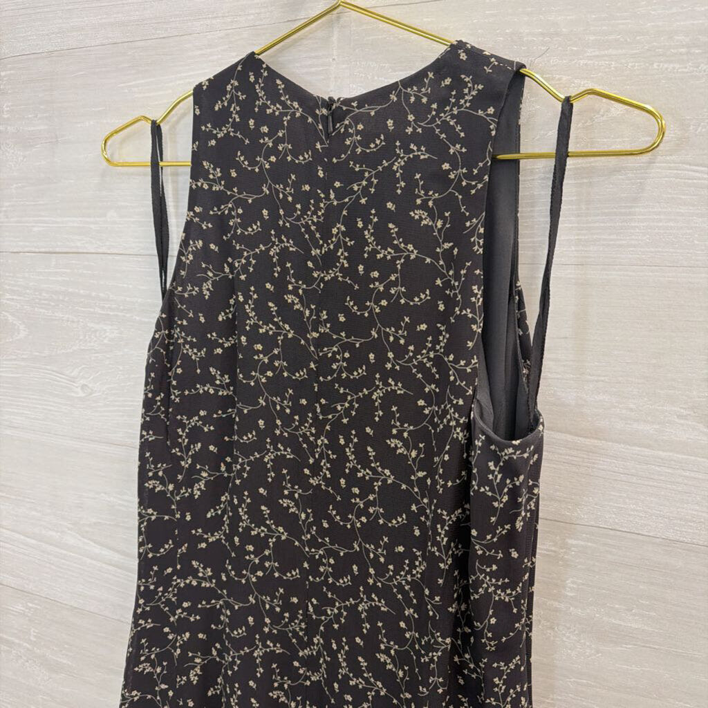 Jones New York Grey Print Sleeveless Maxi Dress 8