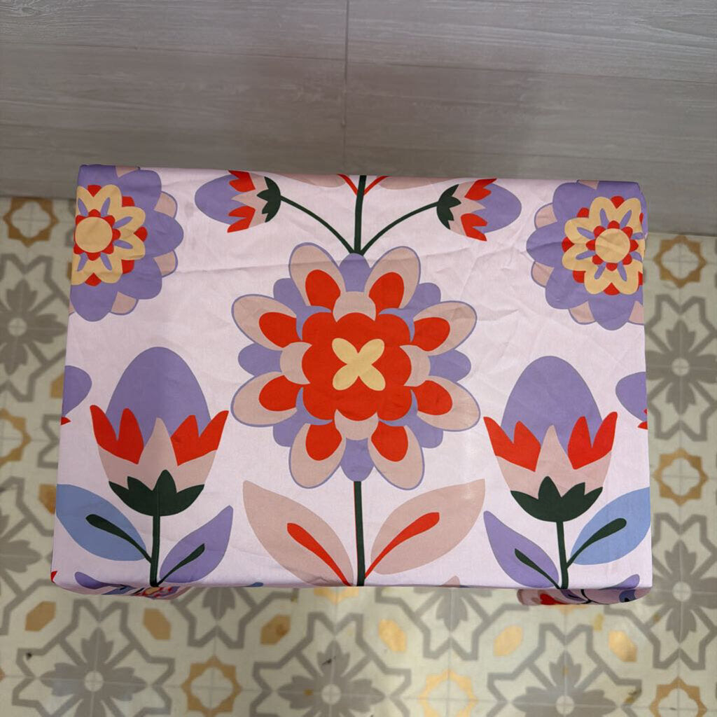 Pink/ Multi Print Silky Scarf