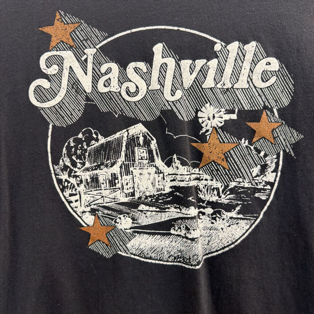 Altar'd State Grey Nashville Short Sleeve Graphic Tee Medium
