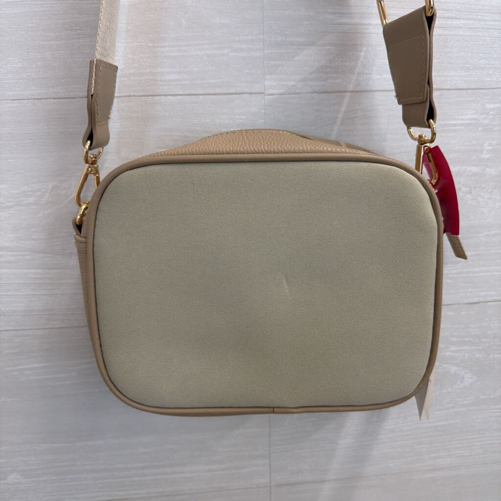 Shiraleah Beige Stripe Detail Crossbody Purse