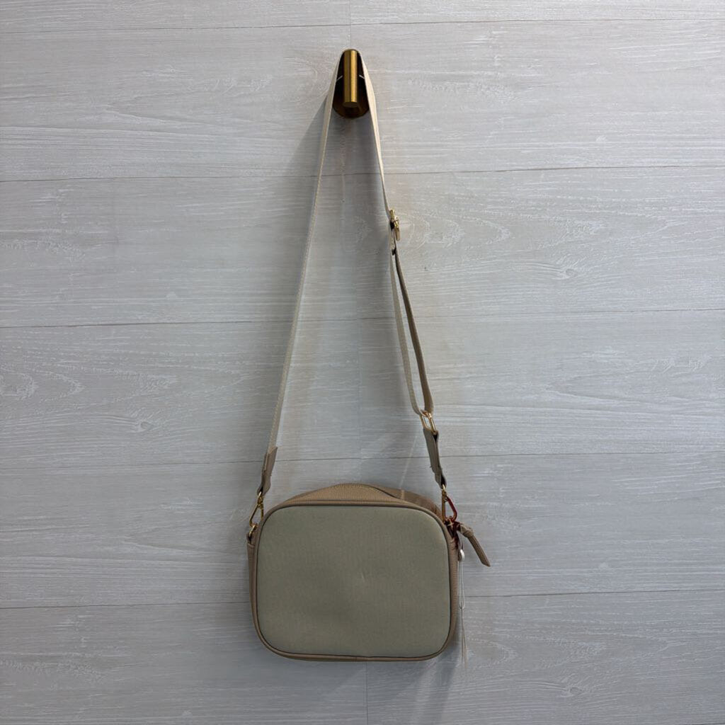 Shiraleah Beige Stripe Detail Crossbody Purse