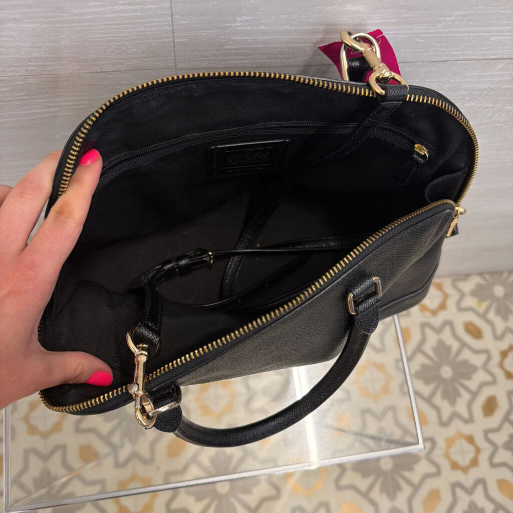 Coach Black Leather Sierra Satchel Purse