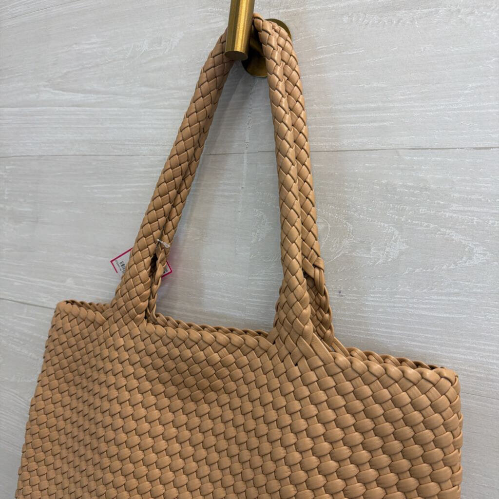 Brown Woven Leather Purse