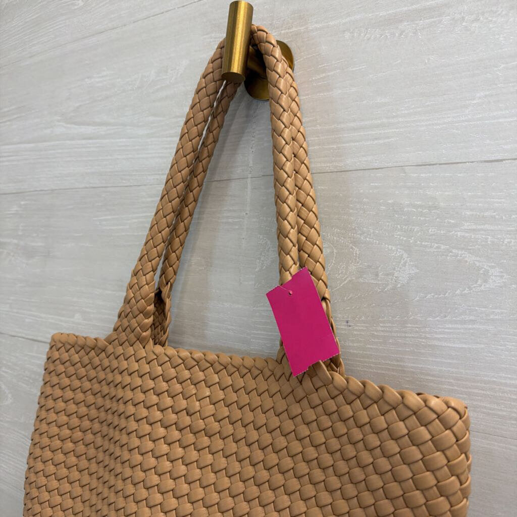 Brown Woven Leather Purse