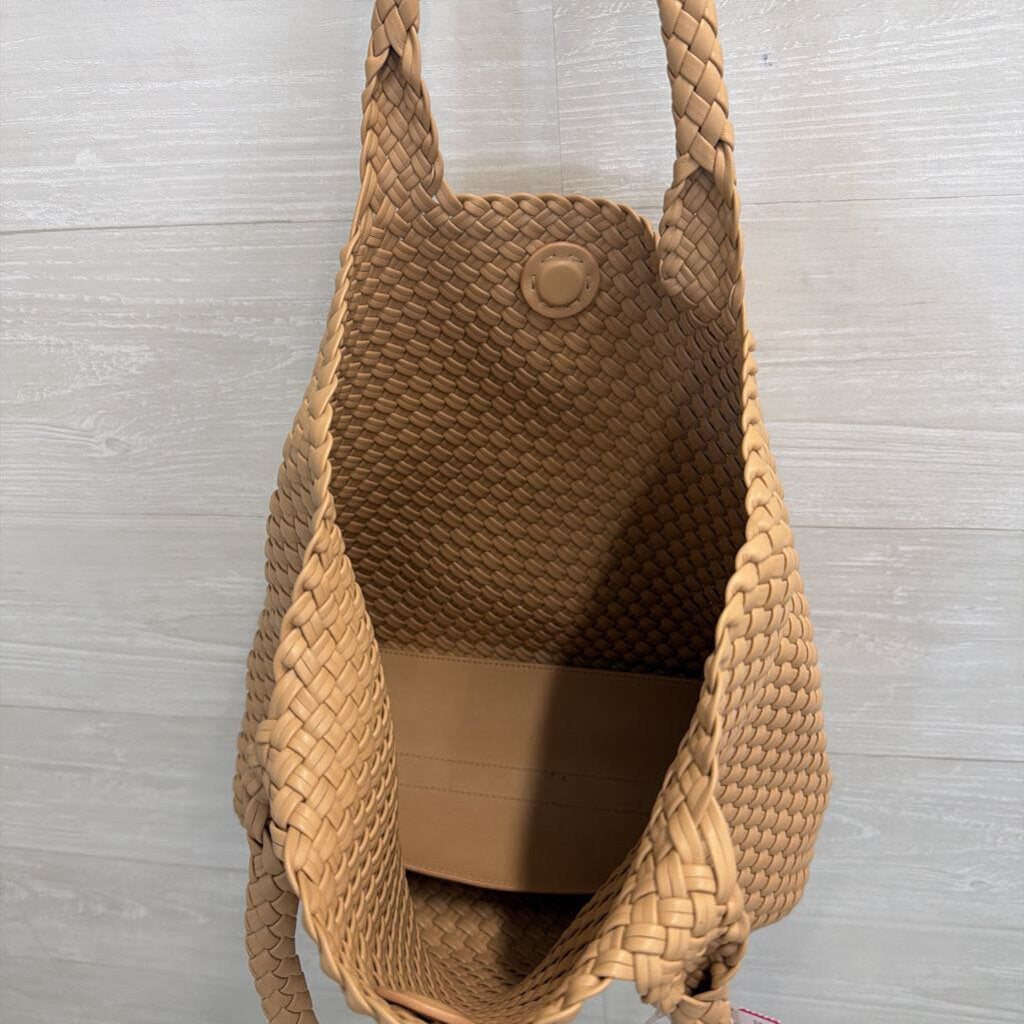 Brown Woven Leather Purse