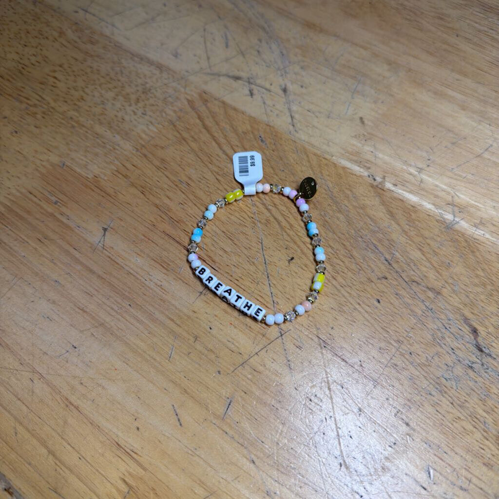 Little Words Project 'Breathe' Beaded Stretchy Bracelet