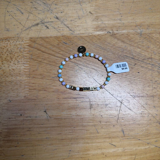 Little Words Project 'Be Happy' Beaded Stretchy Bracelet