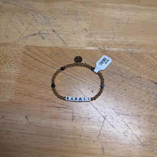 Little Words Project 'Badass' Beaded Stretchy Bracelet