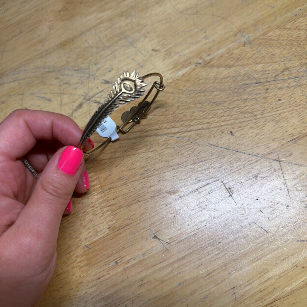 Alex and Ani Gold Feather Bracelet