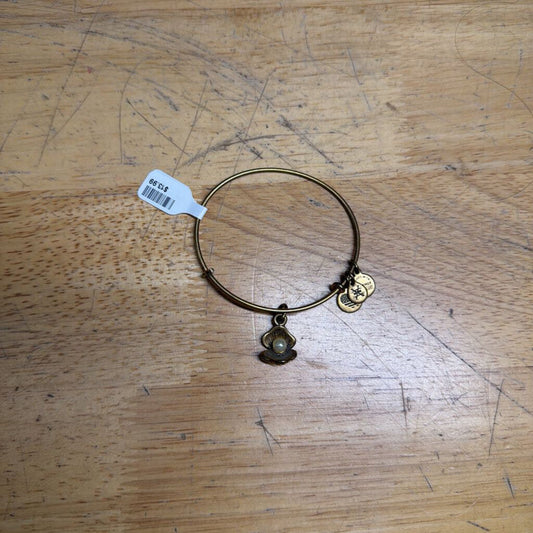 Alex and Ani Gold Oyster Shell Charm Bracelet