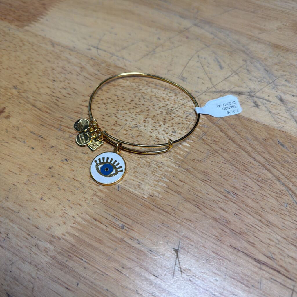 Alex and Ani Gold Evil Eye Charm Bracelet
