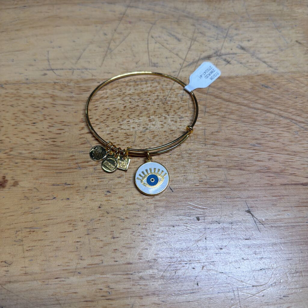 Alex and Ani Gold Evil Eye Charm Bracelet