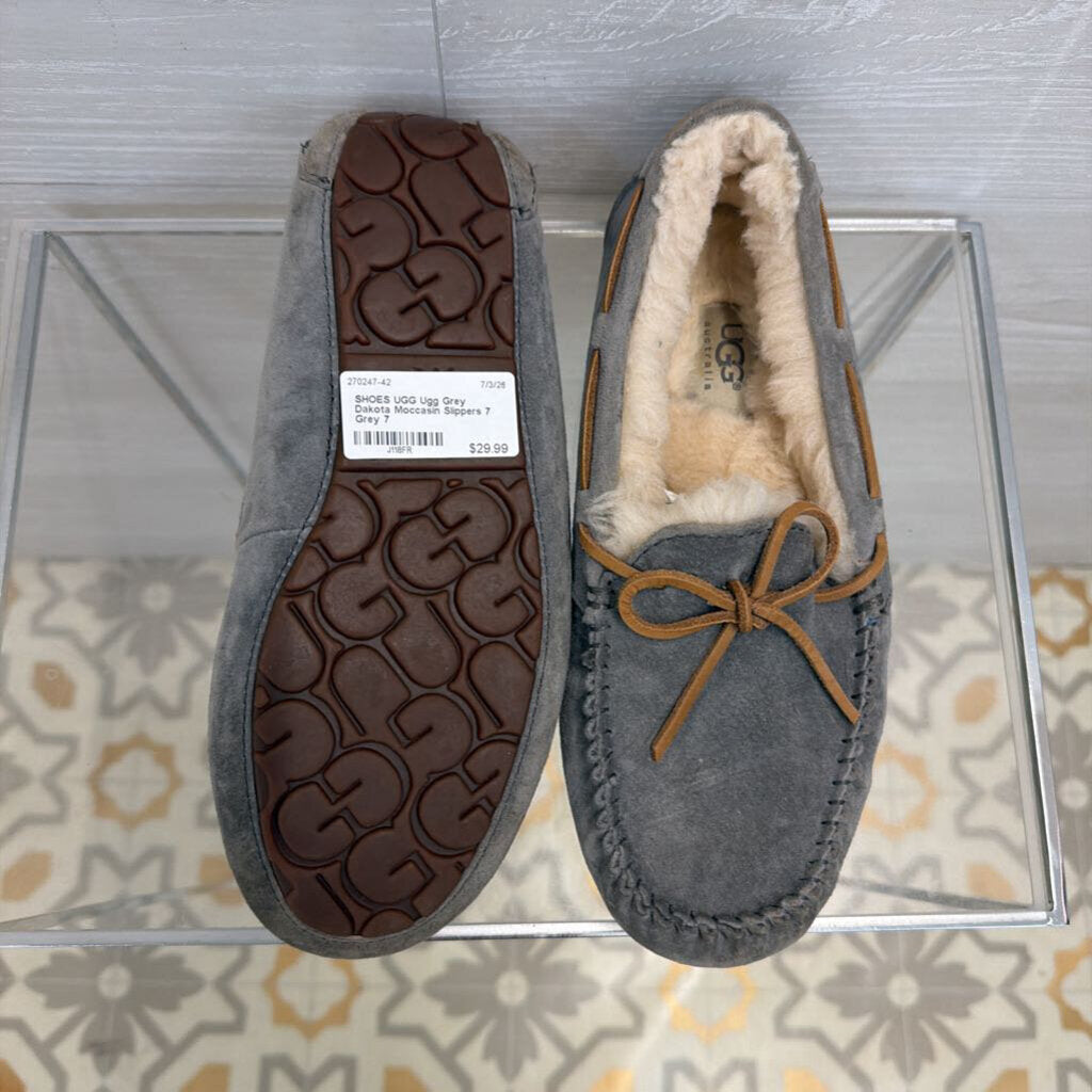Ugg Grey Dakota Moccasin Slippers 7