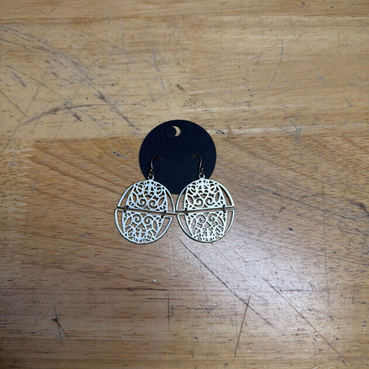 Silver Scroll Drop Earrings