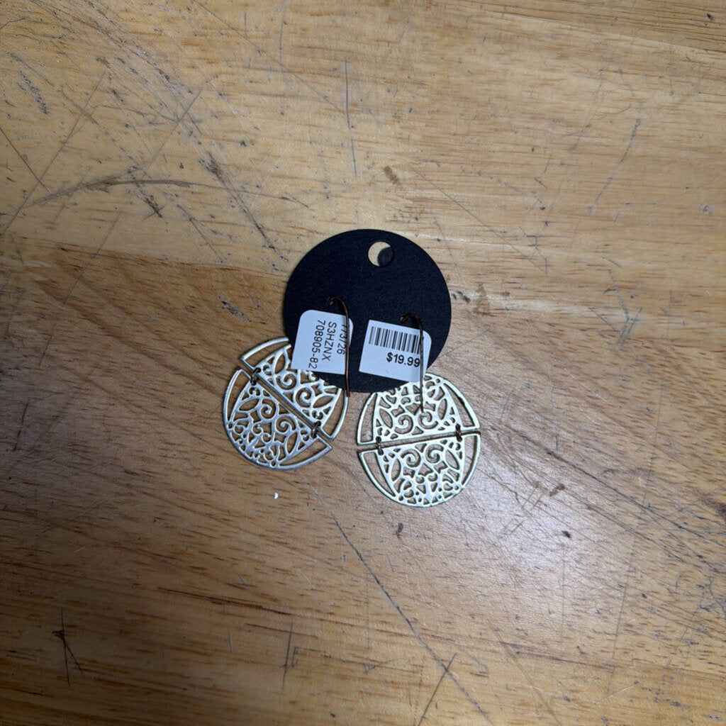 Silver Scroll Drop Earrings