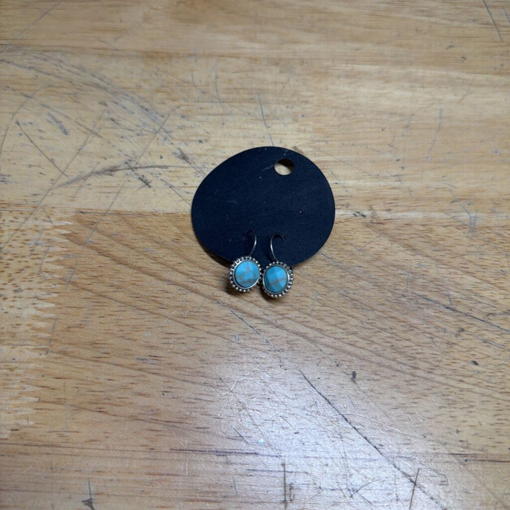 Silver/ Turquoise Drop Earrings