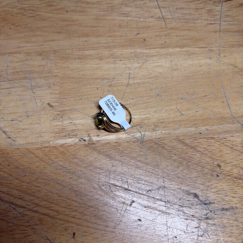 Gold/ Green Stone Ring