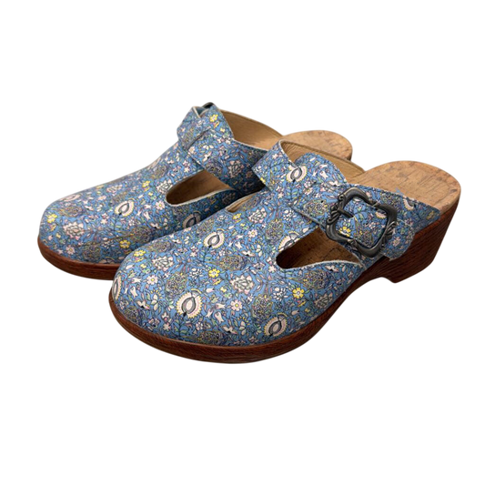 Alegria Blue Floral Selina Clogs 37