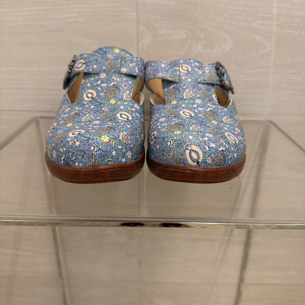 Alegria Blue Floral Selina Clogs 37