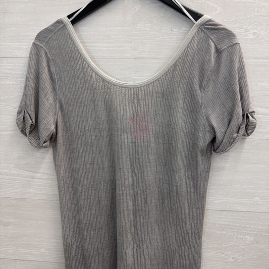 Lululemon Grey Print Short Sleeve Top Small
