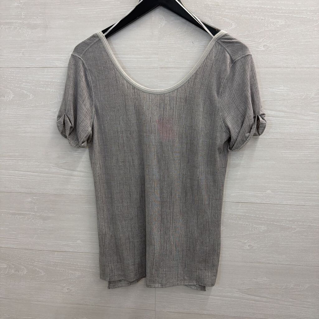 Lululemon Grey Print Short Sleeve Top Small