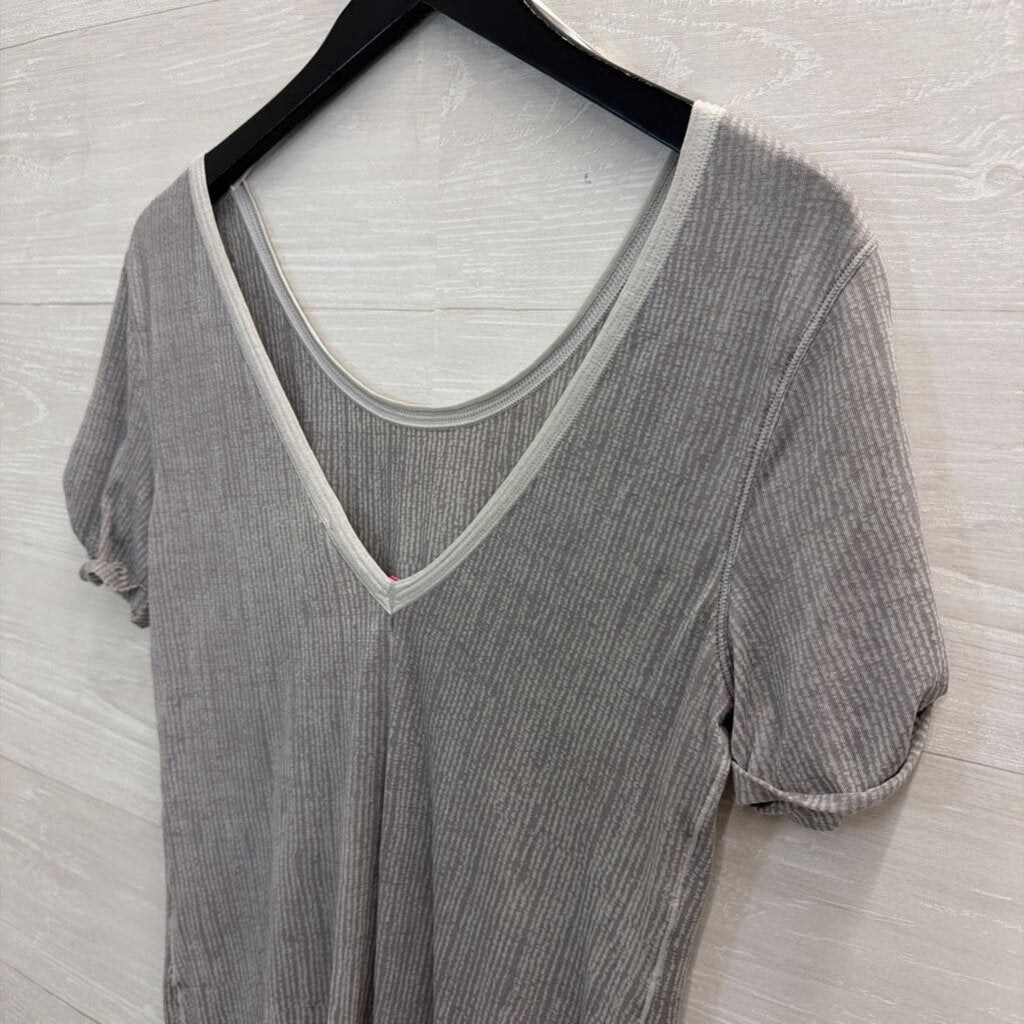 Lululemon Grey Print Short Sleeve Top Small