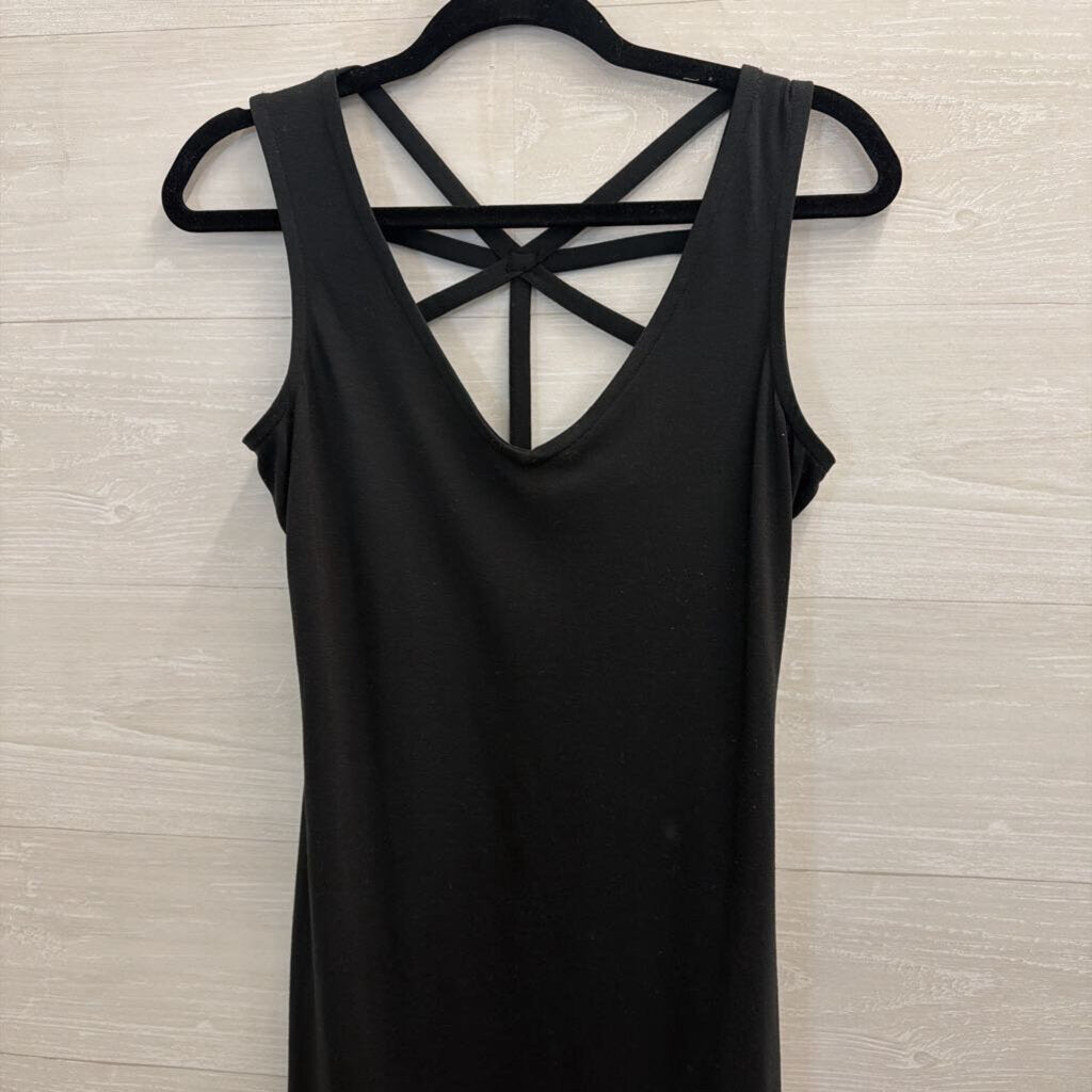 ExOfficio Black Strappy Back Sleeveless Dress Small