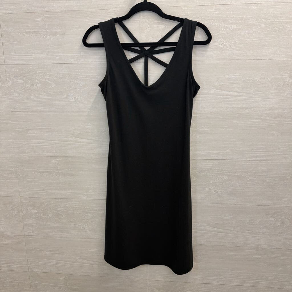 ExOfficio Black Strappy Back Sleeveless Dress Small
