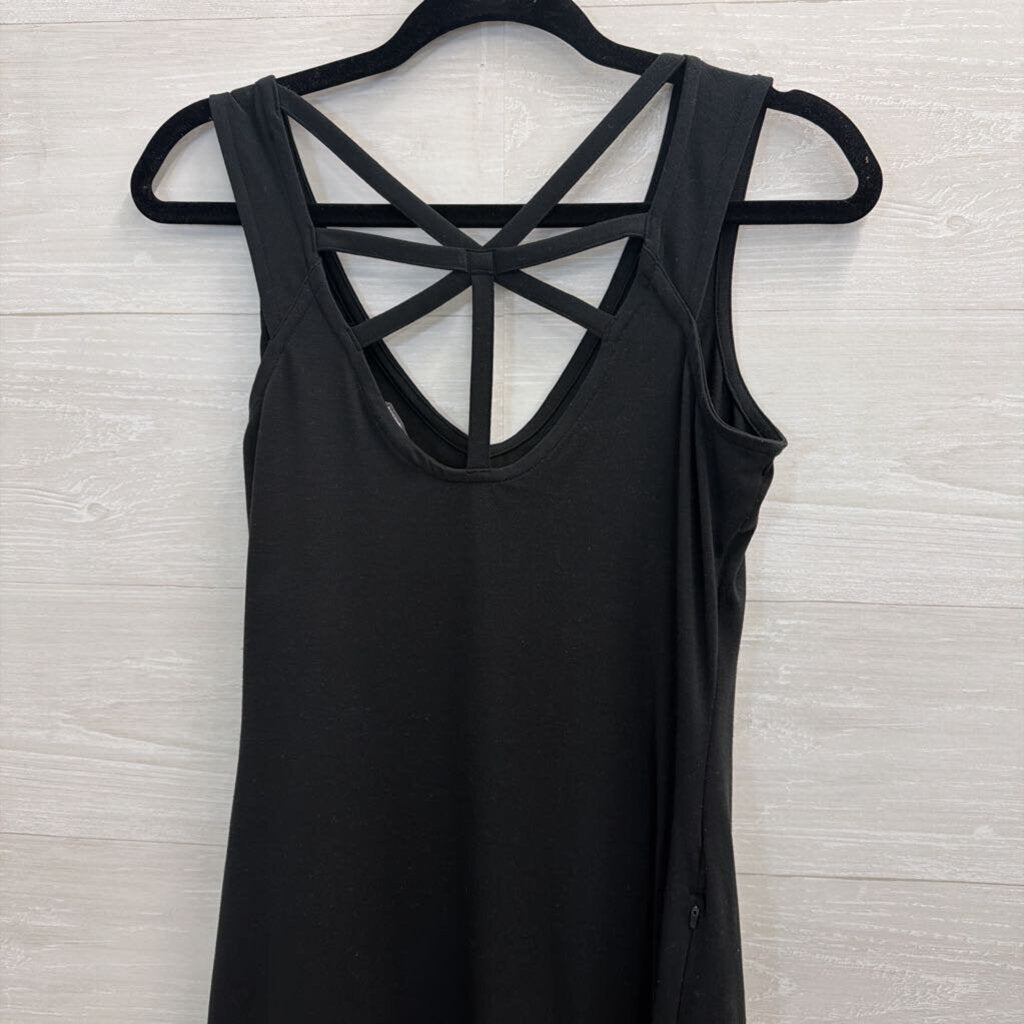 ExOfficio Black Strappy Back Sleeveless Dress Small
