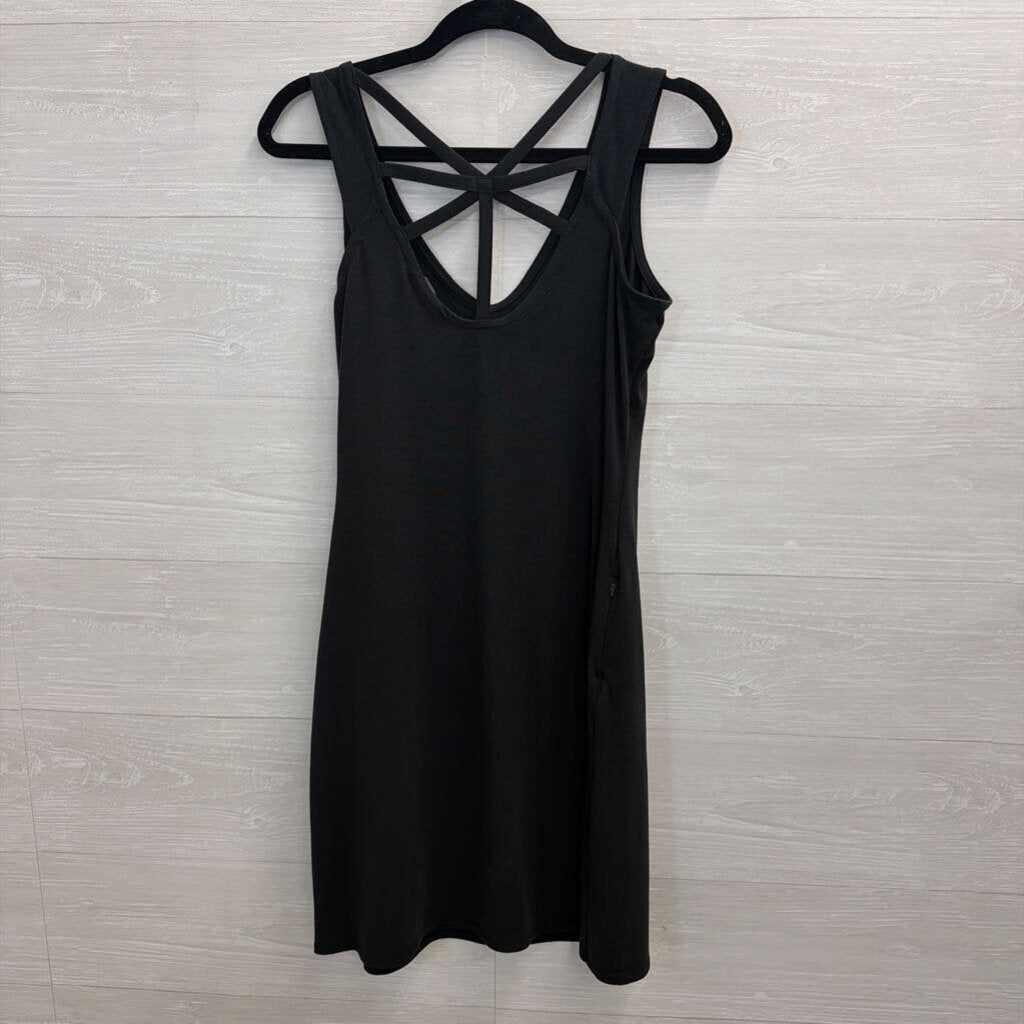 ExOfficio Black Strappy Back Sleeveless Dress Small